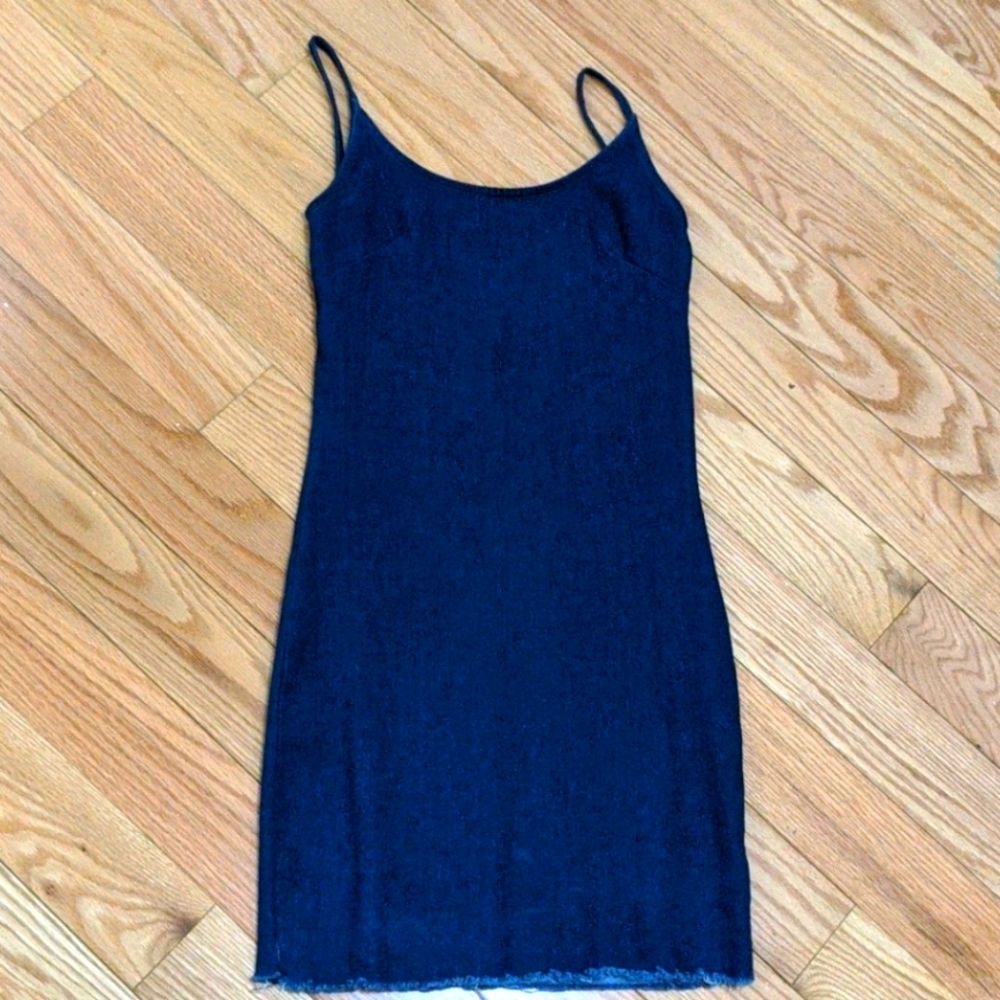 Denim Low Back Dress
